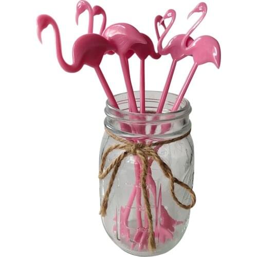 6pcs Cocktail Ice Drink Swizzle Sticks Reusable Novelty Swizzle Sticks for Tropical Beach Party Stirring Rod