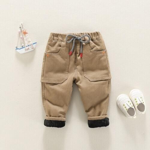 Thick Girls Boys Pants Baby Kids Harem Trousers for Children Boys Kids Thick Fleece Pants Toddler Pants Girls Pants Winter 1-5Y