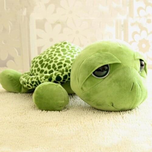 20cm Stuffed Plush Animals Super Green Big Eyes Stuffed Tortoise Turtle Animal Plush Baby Toy Gift Pug Dogs Home Decorative