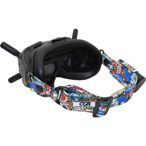 Suitable for DJI FPV flight video glasses V2 graffiti color headband fixed strap personalized drone accessories