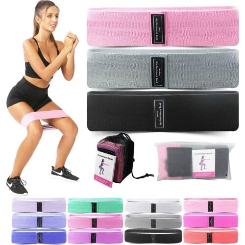 Fitness Rubber Band Elastic Yoga Resistance Bands Set Hip Circle Anti-slip Squats Expander Bands for Home Exercise Equipment