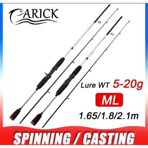 Lure 5-20g Fishing Rod Carbon Fiber 1.65m 1.8m 2.1m 2.4m ML Power Ultra Light Casting Spinning Baitcasting Feeder Fishing Rod