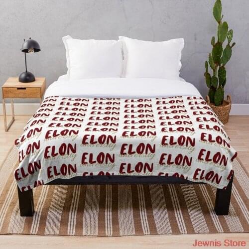 Elon University Throw Blanket Super Soft Blanket Sublimation Covered Blanket Bedding Flannel for Children Adult Bedrooms Decor