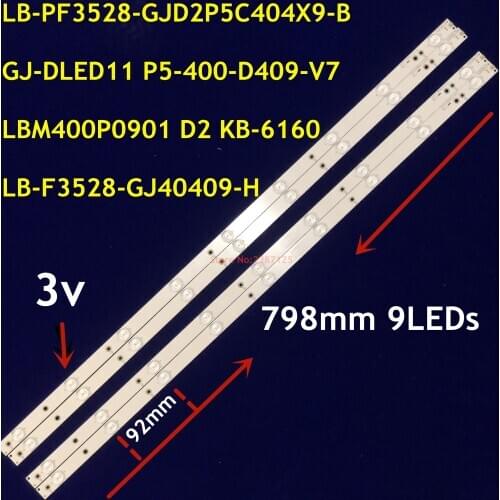 LED strip 9lamp LB40013 V004 LBM400P0901-AW-2 for SONY KDL-40R380B KDL-40R350B KDL-40R350D NS-40D510NA15 TPT400LA-HN02 BDM4065UC