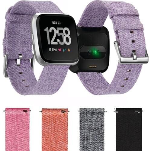 Woven Watch Band for Fitbit Versa 2 Fabric Quick Release Replacement Strap Bracelet for Fitbit Versa Lite Fitness Smart Watch