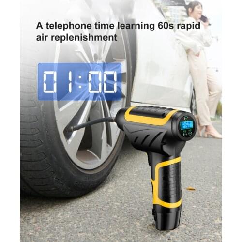 Air Compressor 120W Rechargeable Air Compressor Wireless Inflatable Pump Portable Air Pump Car Tire Inflator Digital