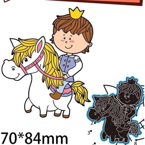 Cutting Dies Prince Charming Stencil Craft for Scrapbook Stamps Dies Embossing Paper Gift Card 70*84mm