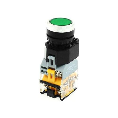 NO NC Green Signal Self Lock Push Button Switch 22mm Ui380V Ith10A DPST