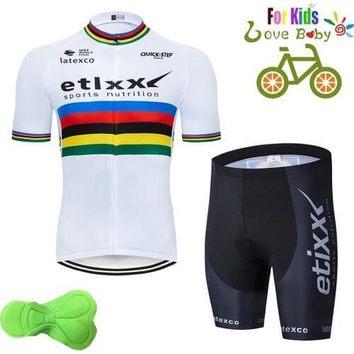 2019 Etixxl Step for Children Cycling Jersey Sets Head Shorts Boys Cycling Wear Sports Cycling Clothing 2017 Men Cycling Jerseys