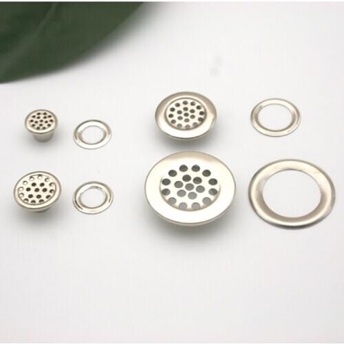300sets/lot metal mesh eyelets with washer metal grommets eyelets silver nickle color for mattress,garments free shipping JY-012