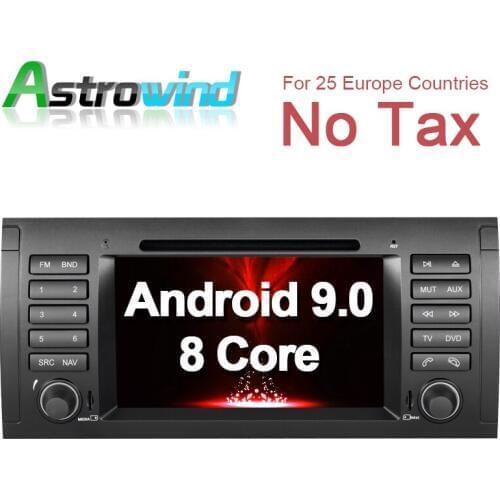 4G RAM Android 9.0 System Car DVD GPS Navigation for BMW 5 Series E39, X5 Series E53 Support DAB+, OBD2, DVR, TPMS, RDS
