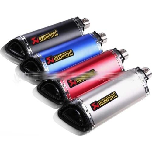 51mm Universal Motorcycle Stainless Steel Exhaust Modified Scooter Leovince Exhaust Muffle Fit Most Motorcycle