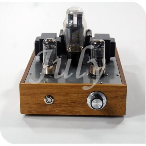6J8P 6SJ7 bile preamp tube power amplifier, teak wood chassis, no noise in front, bile rectifier, strong low frequency