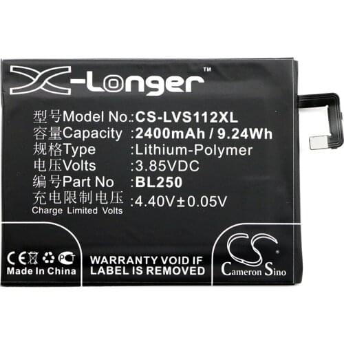 Cameron Sino 2400mAh Battery for Lenovo S1a40 S1a40 Dual SIM TD-LTE S1c50 S1c50 Dual SIM TD-LTE Vibe S1,BL250