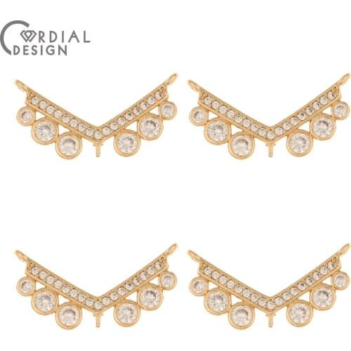 Cordial Design 30Pcs 11*24MM Jewelry Accessories/CZ Charms/Hand Made/Jewelry Findings & Components/DIY Pendant/Necklace Making