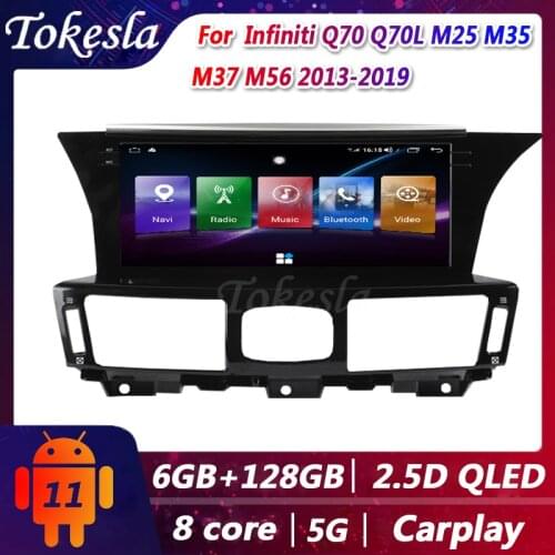 Tokesla Car Radio For Infiniti Q70 Q70L M25 M35 M37 M56 Android audio 2 din Central Multimedia Player GPS Navigation 2013-2019