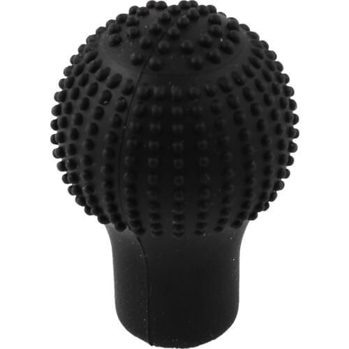 Car Vehicle Round Black Silicone Nonslip Lever Gear Shift Knob Cover