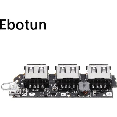 For 5V 2.1A 3 USB Power Bank Battery Charger Module Circuit Board Step Up Boost DIY