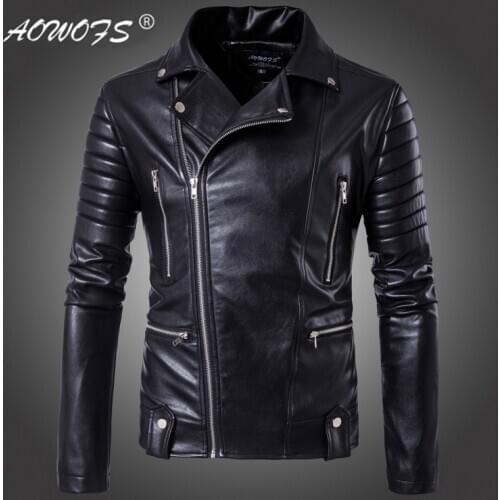 Europe and America Top Quality Slim Motorcycle Leather Jackets Youth Popular Bomber Jacket Big Size 5XL Men Leather Jackets