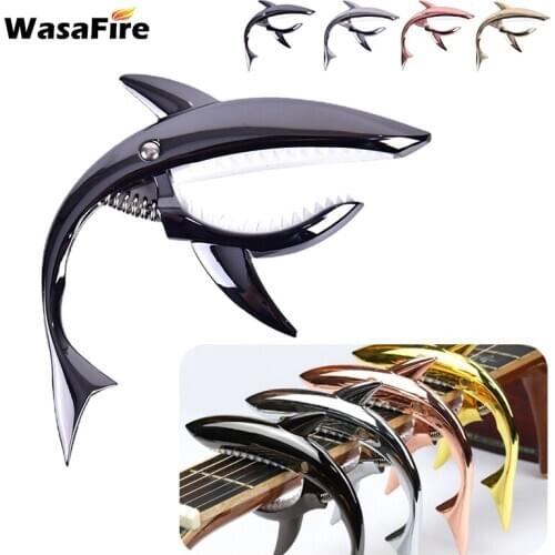 Shark Guitar Capo Quick Change Clamp Key Acoustic Classic Electric Guitar Capo For Tone Adjusting Musical Instrument Accessories