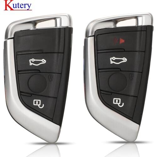 Kutery 3/4 Button Smart Car Remote Keyless Entry Key Shell Case For BMW X5 F15 1 2 5 7 Series X1 X6 F16 G30 G11 F48 F39 Key
