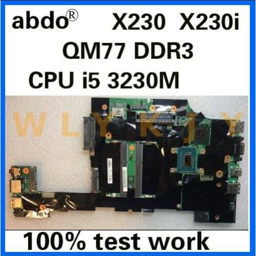 For Lenovo ThinkPad X230 X230i motherboard mainboard i5 i5-3320M CPU with fan FRU 04X4501 04X1401 04W3712 04W6686 00HM352