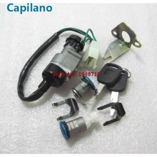 Motorcycle scooter GY6 125 electric ignition switch lock set electric power door lock for GY6 125 / GY6 150 parts (old model)