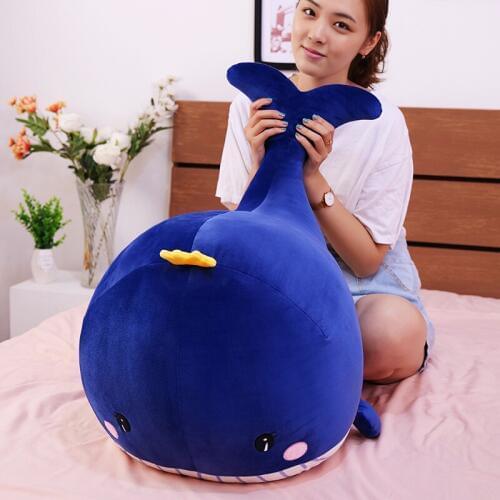 65cm-120cm New Style toy Very Soft Whale Plush Toys High-quality fish pillow Cushion Kids Toys for Children Birthday Gifts