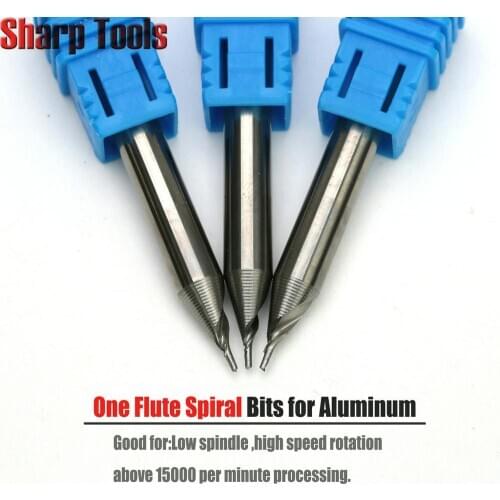 6x1.0mm 1 Flute Aluminum Milling Cutters CNC Router Bit Set Micro 5pc Spiral Tungsten Solid Carbide Metal Aluminium Cutting Tool
