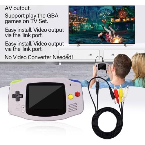 Newest DIY 3.19 Inch GBA IPS backlight LCD TV Function with Composite Video AV cable for Gameboy ADVANCE console