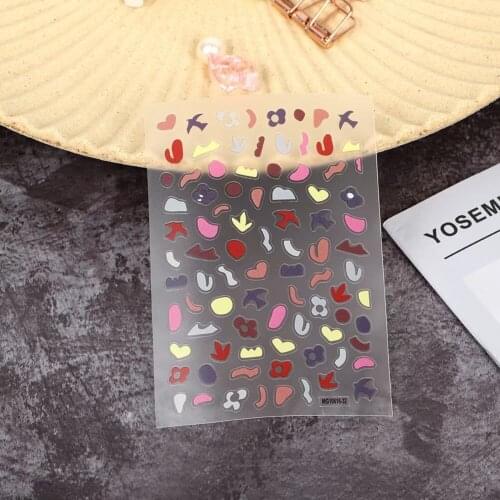 New Craft Transparent Bottom Nail Art 3D Nail Art Sticker Animal Flower Bunny Nail Art Decoration Sticker