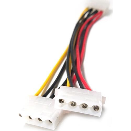 New 4Pin Power Supply Extension Cable Male 1 to 2 Female Power Cable 4P IDE Power Port Splitter for Computer Wholesale