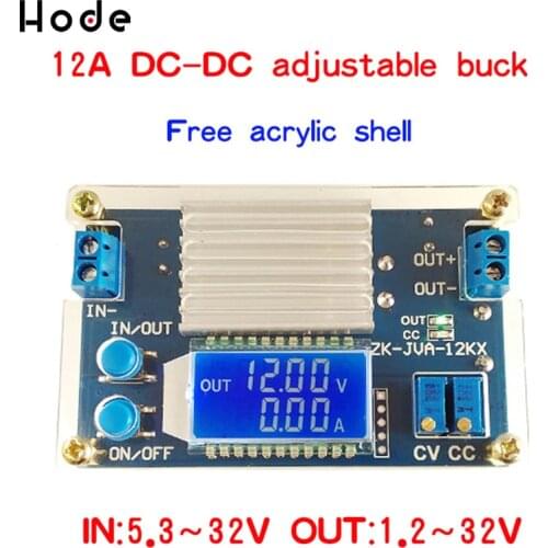 300W 12A DC Buck Converter Step Down Module LCD Driver Power Voltage Board Heat Sink Short Circuit Protection