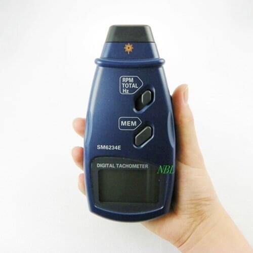 Professional Electronic Photo Tachometer 2.5~99999 RPM/0.05~1666Hz/1~99999 Digital Tachometer Measuring Range Speedometer
