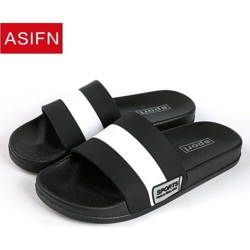 ASIFN Men Slippers Home Male Slides Women Bathroom Indoor Female Sandals Soft Sole Bath Slip Household Summer Flip Flops