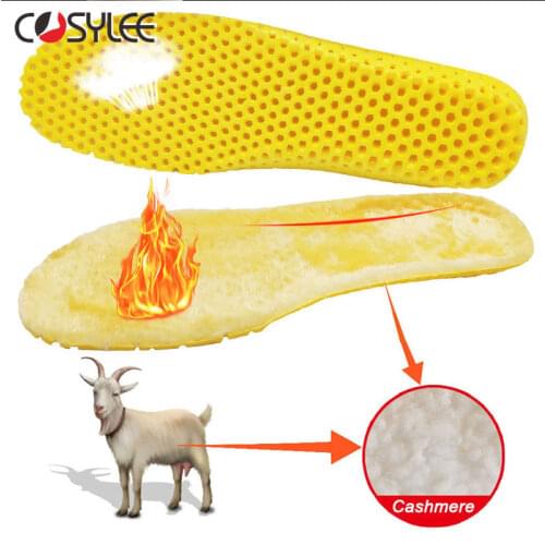 Keep Warm Heated Cashmere Thermal Insoles Thicken Soft Breathable Winter Sport Shoes Insert For Man Woman Boots Pad Sole