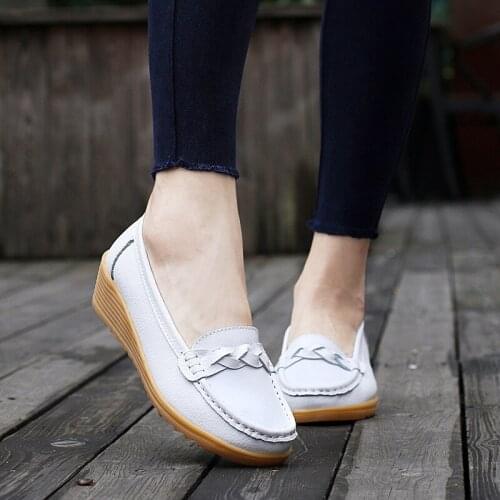 Women Flats Shoes Leather Shoes Woman Breathable Ballet Flats Women Casual Shoes Fashion Zapatillas Mujer