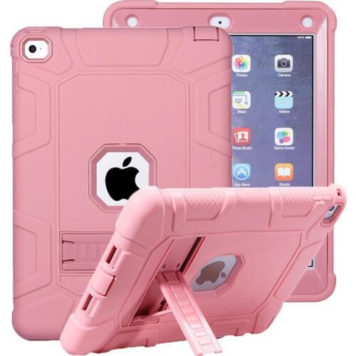 Kids Safe Shockproof Heavy Duty Silicone Hard Armor Case For Apple iPad Air 2 model A1566/1567 cover for ipad 6 case+Film+Pen