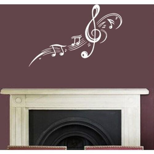 ZOOYOO Musical Note Wall Sticker Scale Treble Clef Pattern Wall Decal Home Decor Vinyl Wall Decoration For Kids Nursery Room