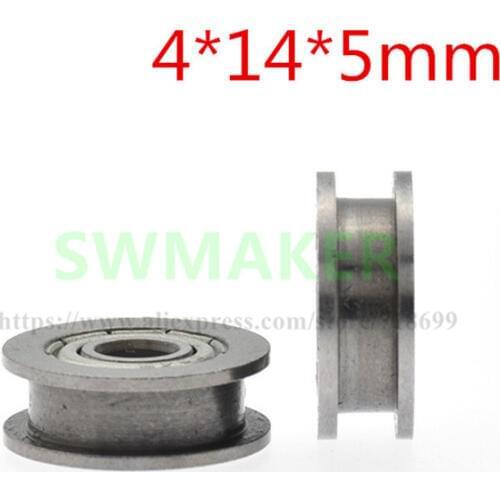 1pcs 4*14*5mm H groove wheel, 694 non-standard bearing pulley pulley pulley, passive idler groove wheel