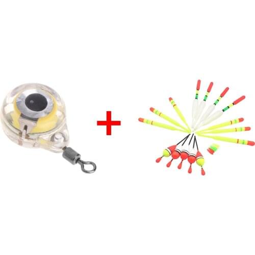 1 pieces Fishing Lure Light Outdoor Freshwater Saltwater Fishing LED Light Mini Lure Lamp +Sea Fishing Buoys Tackles Attachment