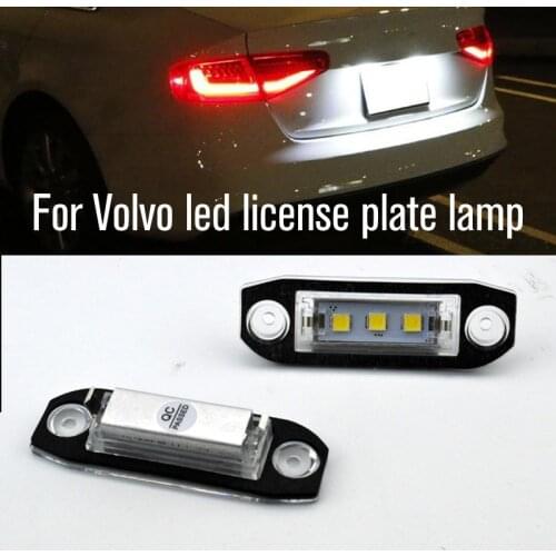 2Pcs Car Canbus LED License Plate Light for Volvo S80 XC90 S40 V60 XC60 S60 C70 XC70 V70