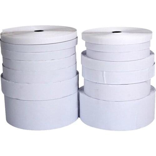 25Y/pair Black White Hook and Loop Fastener Tape Magic Nylon Sticker Adhesive Hook Loop Disk Tape Sewing with Strong Glue16-50mm