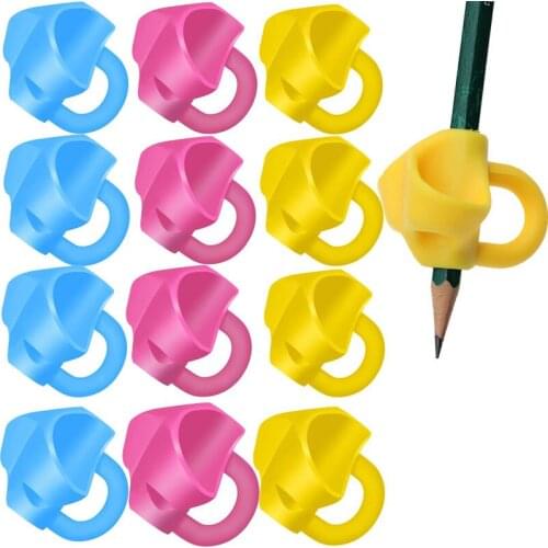 3 Pieces/set Childrens Pencil Case Writing Corrector Silicone Pen Writing Help Fixture Device Correct Finger Position Tool