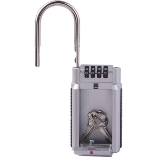 4 Dial Key Storage Combination Padlock Security Lock Box For Home and Outdoor Safe