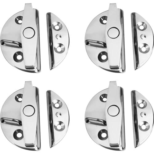 4 Pieces 316 Stainless Steel Twist Lock Round Marine Boat Door Catch Latch