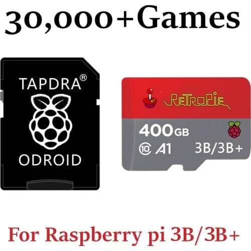 400 GB Retropie SD Card - Latest Raspberry Pi 3 B+ 30,800+ Games! 3D Boxart, Video Preview, Emulation Station, Multi Emulators