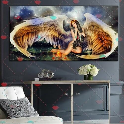 5d diamond painting cross stitch Angel woman wing Diy art embroidery home wall decor inlaid Full square Drill Kit mosaic large