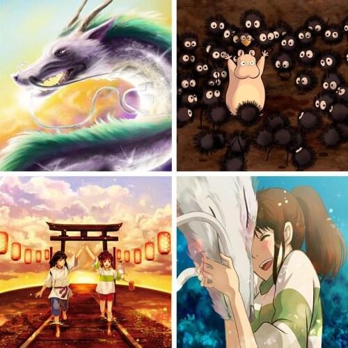 Full Square Round Drill 5D Diamond Painting Cartoon Girl Friendship Diamond Embroidery Dragon Elf Cross Stitch Mosaic Art Decor