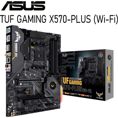 Asus TUF GAMING X570-PLUS (WI-FI) Motherboard CHAI AMD X570 DDR4 128GB CHAI PCI-E 4.0 M.2 SSD CrossFireXX570 Placa-Mãe AM4 New